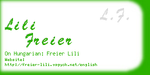 lili freier business card